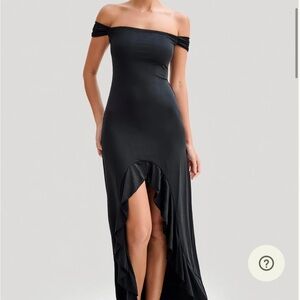 Meshki Elegant Black Off-Shoulder Dress